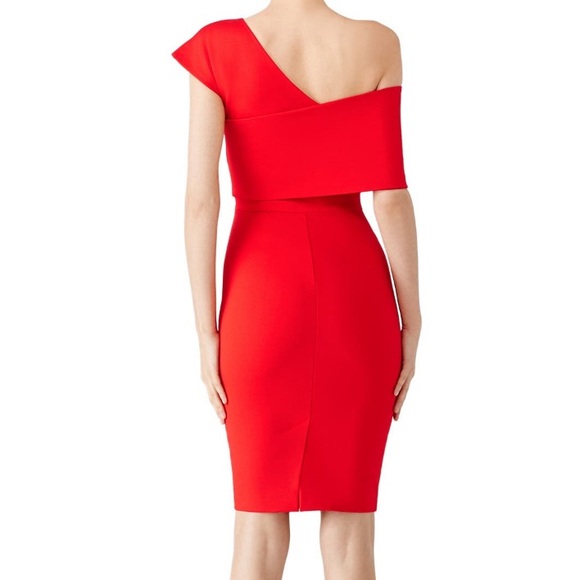 Elliatt one shoulder red popover dress - Picture 2 of 2